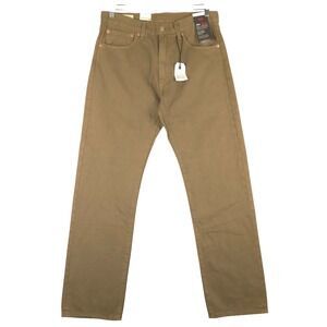 Levi's 551 Z Authentic Straight‎ Fit Hemp Blend Khaki Pants Mens 31x32 NWT
